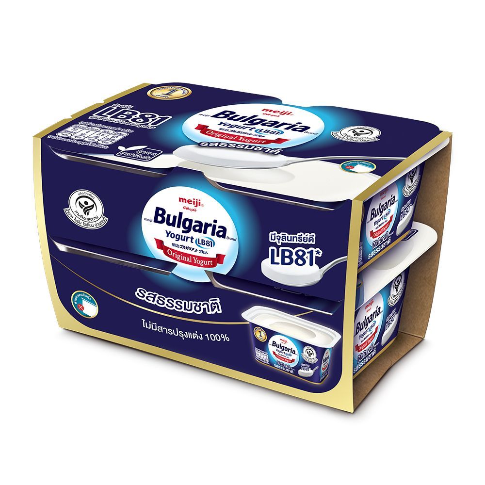 [สินค้าส่งด่วน] เมจิ โยเกิร์ตบัลแกเรีย รสธรรมชาติ 110 กรัม แพ็ค 4 MEIJI BULGARIA YOGURT PLAIN 110 G PACK 4