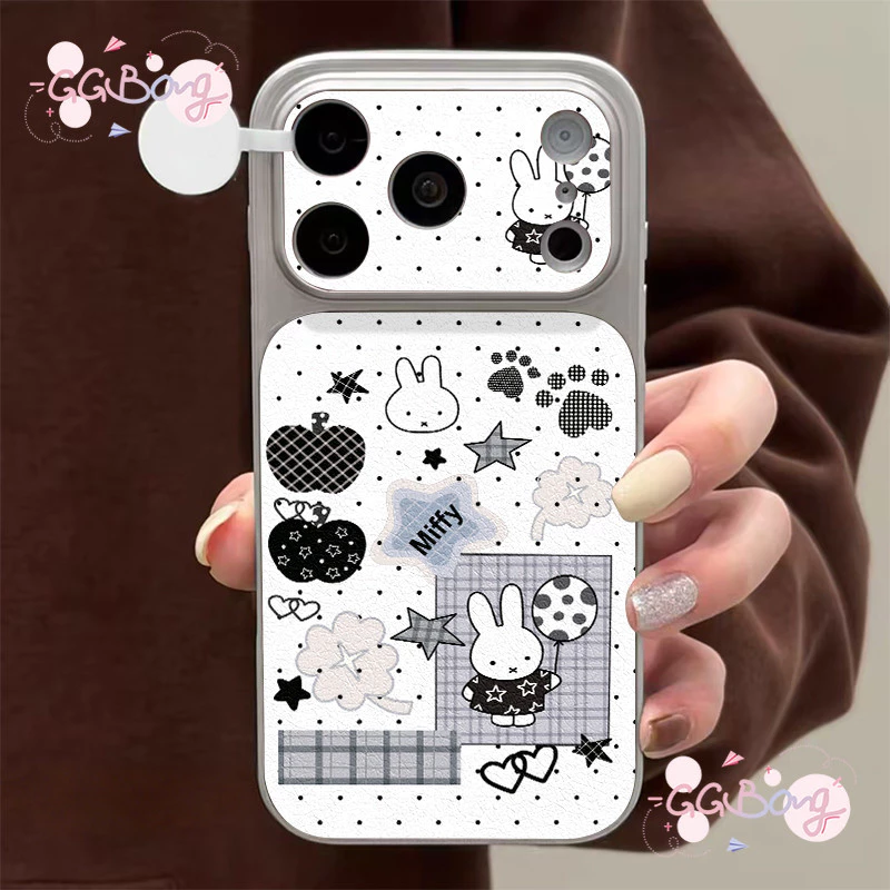 เคสไอโฟน17เคสเปลี่ยนผิวหนัง ลายกระต่าย คู่รัก น่ารัก เข้ากันได้กับIPhone 17 air 14 11 13 16 12 15 Pro Max 14 16 15 Plus