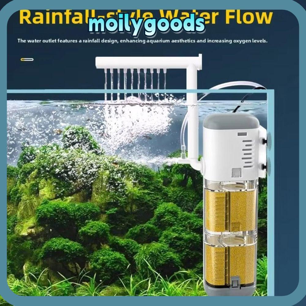 MOILYHD 1 ชิ้นปั๊มลมตู้ปลา, 8/12/18/25W Rainshower ท่อปั๊มกรองตู้ปลา, เงียบภายในกรองในตัว Wave Maker ปั๊มเปลี่ยนน้ํา Aquarium