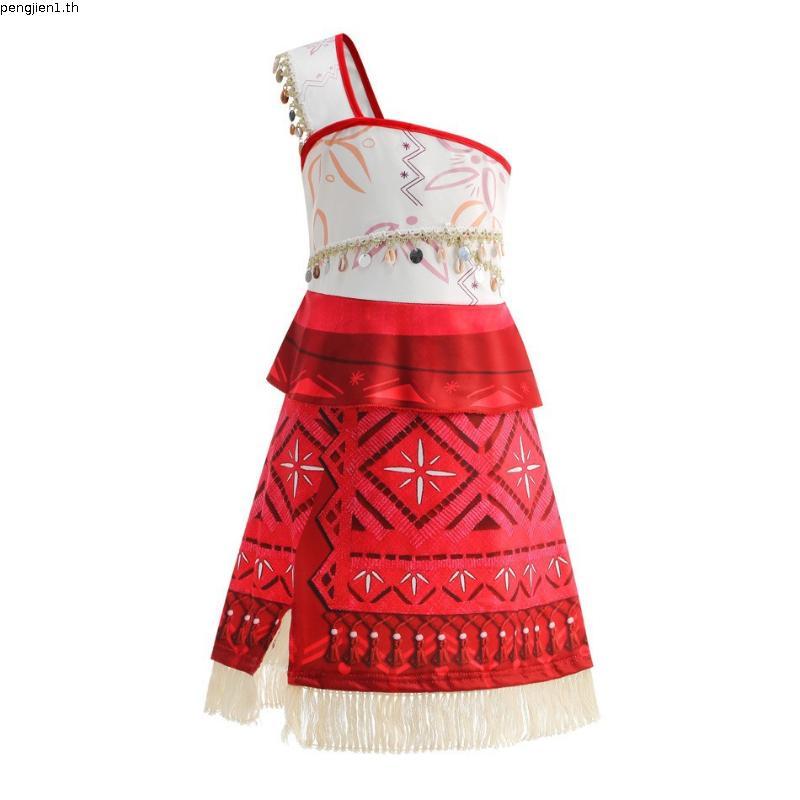 NNJXD Moana Cosplay Costume Kids Dress for Birthday Party Baby Girl Sets Halloween Christmas Princes