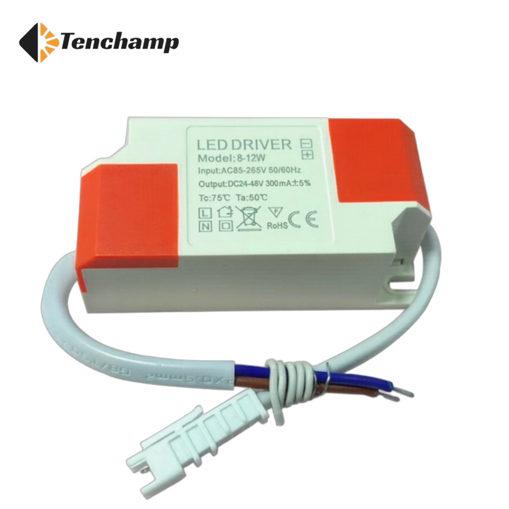 Tenchamp LED Driver แหล่งจ่ายไฟแยกภายนอก 1-3W 3-5W 4-7W 8-12W 12-18W 18-24W 24-36W 300MA Terminal ชายหัว