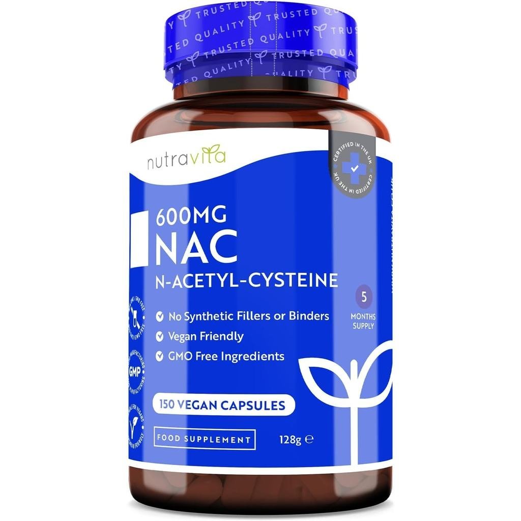 NAC N-Acetyl Cysteine 600mg-NAC อาหารเสริมมังสวิรัติ-คุณภาพสูง+โดสสูง NAC-NAC600mg อาหารเสริม 150 แค