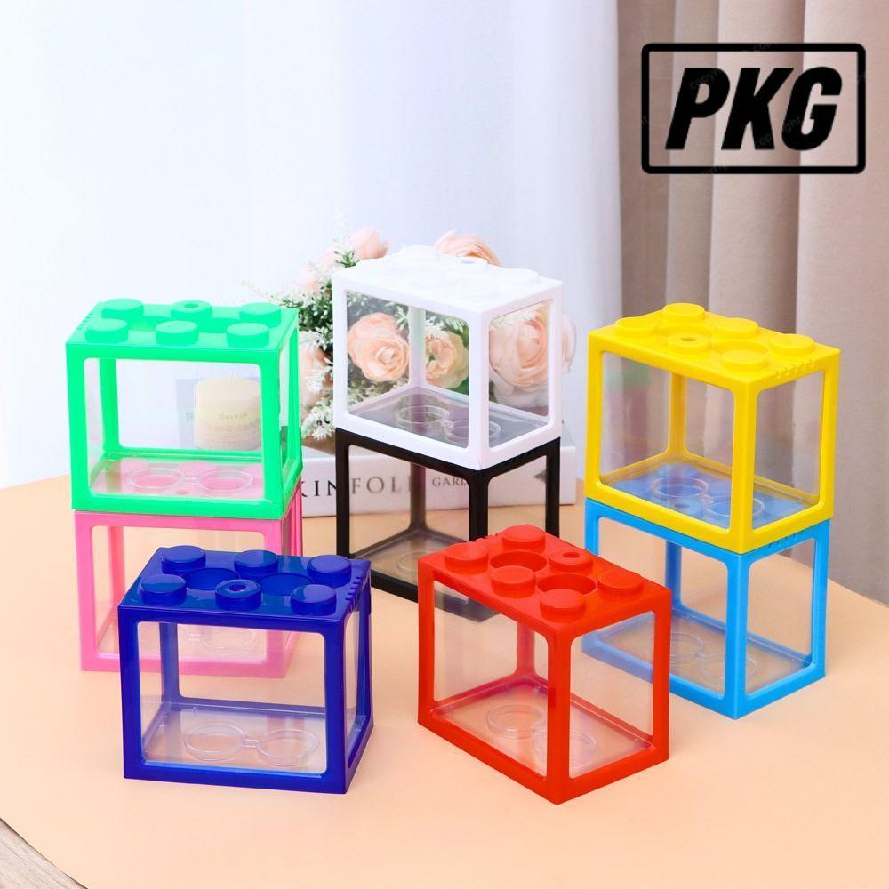 REPKG Betta Fish Tank สัตว์เลี้ยงตกแต่ง Aquarium Tank PVC Mini Aquarium