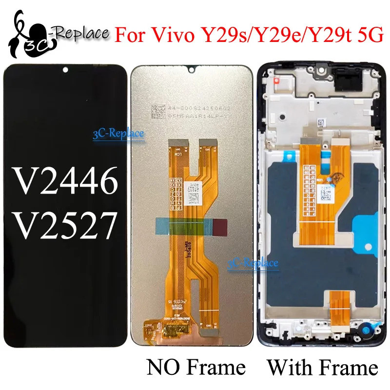 สีดํา 6.74 นิ้วสําหรับ Vivo Y29s Vivo Y29e Vivo Y29t 5G จอแสดงผล LCD Touch Screen Digitizer แผงเปลี่