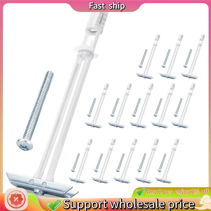 จัดส่งรวดเร็ว-Drywall Anchor พร้อมสลักเกลียวรวม 3/16" -24 Heavy Duty Hollow Drywall Anchors TV Mount