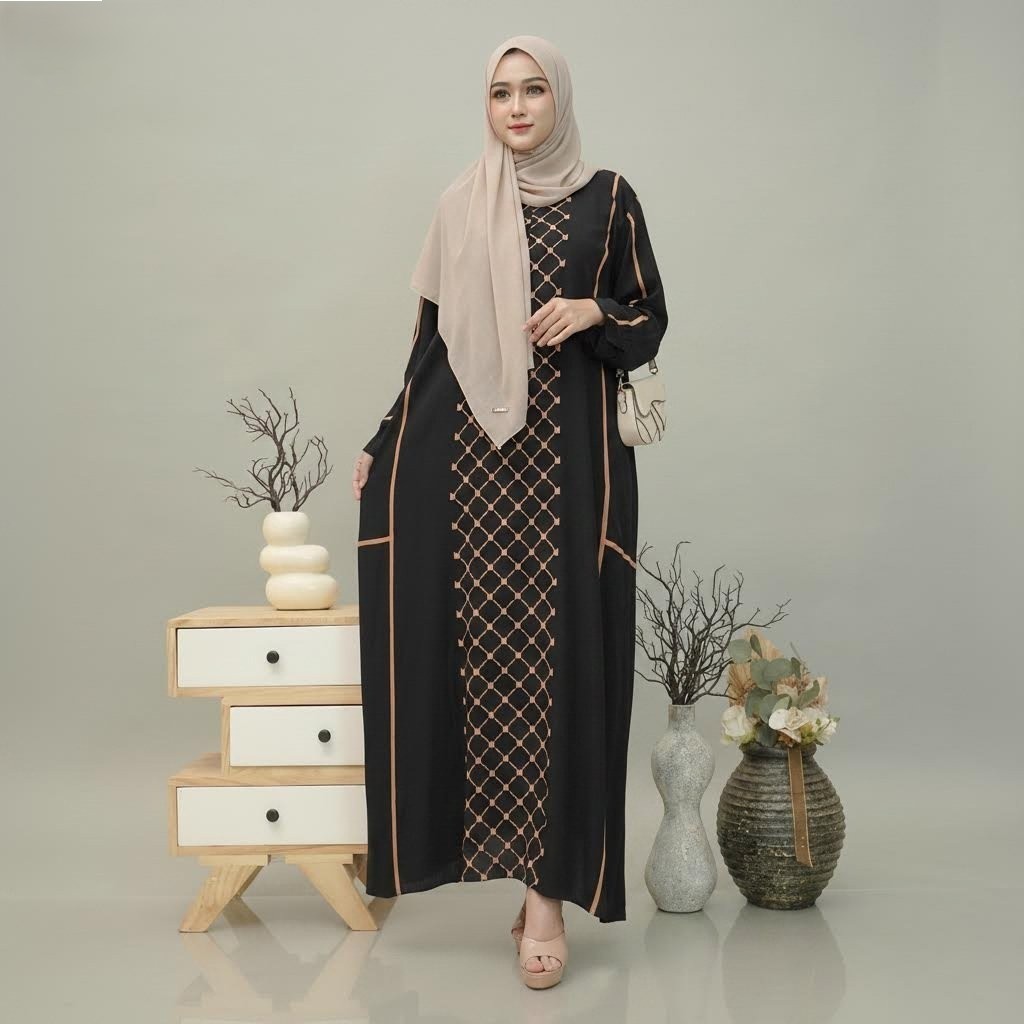 Abaya Gamis วัสดุเรยอน Ld 130 กลุ่มการศึกษาอิสลามของผู้หญิง Cool Premium Friendly ชุดจัมโบ้