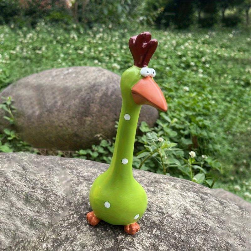 FAngel Whimsical Polka Dot Rooster รูปปั้นสัตว์เรซิ่นสะสม Figurines ในร่มกลางแจ้งตกแต่งสวนของขวัญ Expressing Healing Joy TH