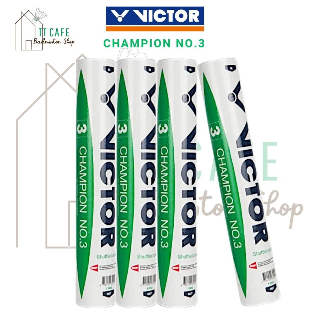 VICTOR ลูกแบดมินตัน รุ่น CHAMPION NO.3 ( 1 หลอด 12 ลูก ) ลิขสิทธิ์แท้จาก VICTOR SPORT THAILAND