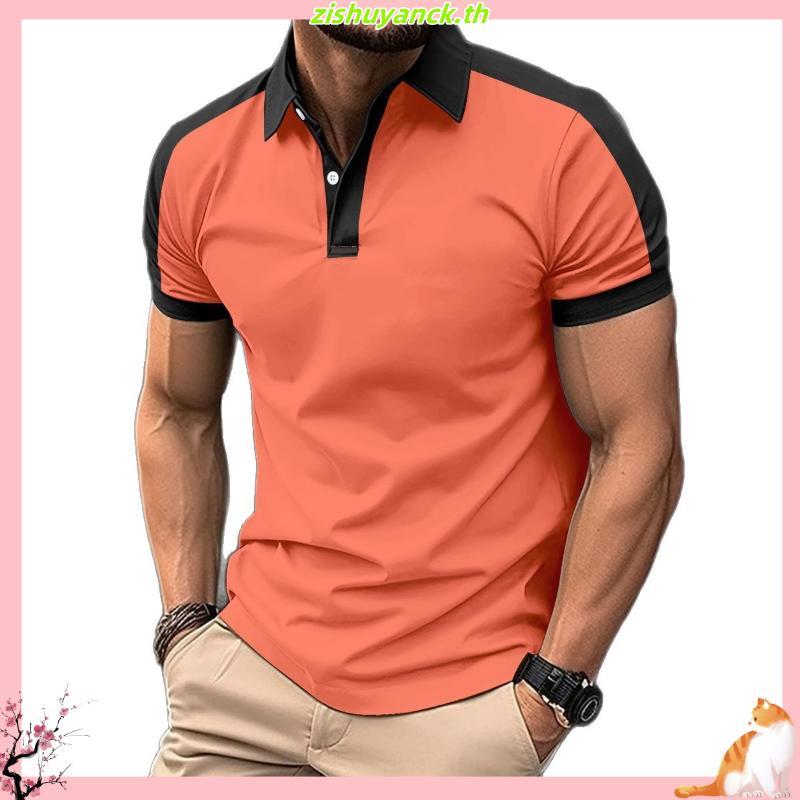 EAGLADE เสื้อยืดโปโลผู้ชายคอปกสําหรับ Man PLS-11D สีแดงแตงโคน K11