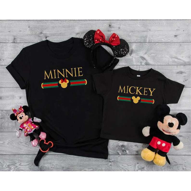 เสื้อยืด Disney Mickey and Minnie, เสื้อ Disney Designer, เสื้อ Disney Family ที่เข้าชุดกัน, เสื้อยื