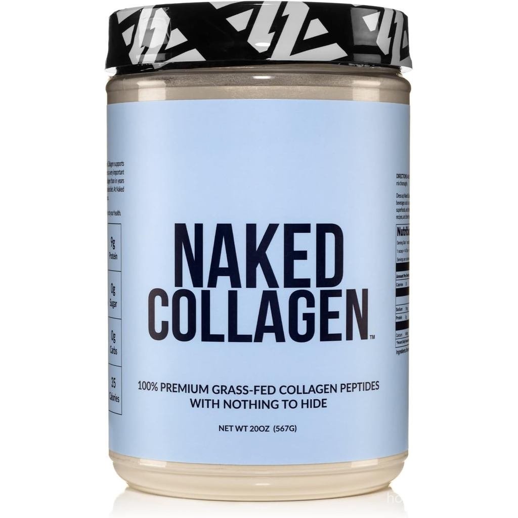 NAKED คอลลาเจนเปปไทด์โปรตีนผง 60 เสิร์ฟ PastureRaised GrassFed Hydrolyzed Collagen NSF ได้รับการรับร