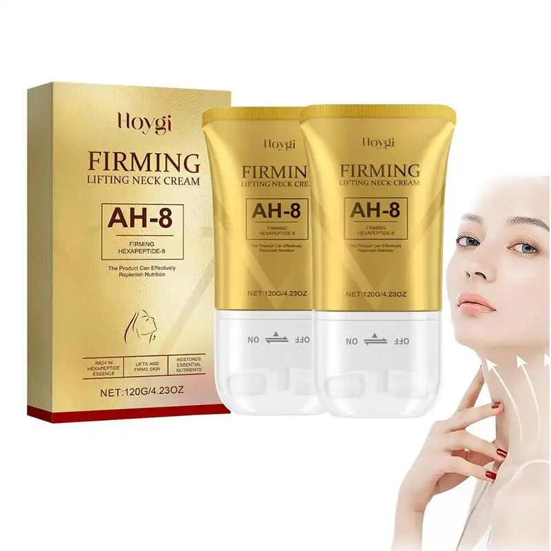 HOYGI AH-8 Pro ครีมกระชับคอพร้อมลูกกลิ้งนวด - โลชั่นต่อต้านวัยสําหรับซ่อมแซมผิวเครป กระชับ Tech Neck