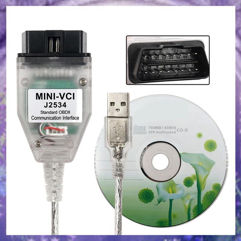 [PM] MINI VCI สําหรับ TIS Techstream V18.00.00008 Mini Vci FT232RL ชิป J2534 OBD2 สายวินิจฉัยรถยนต์