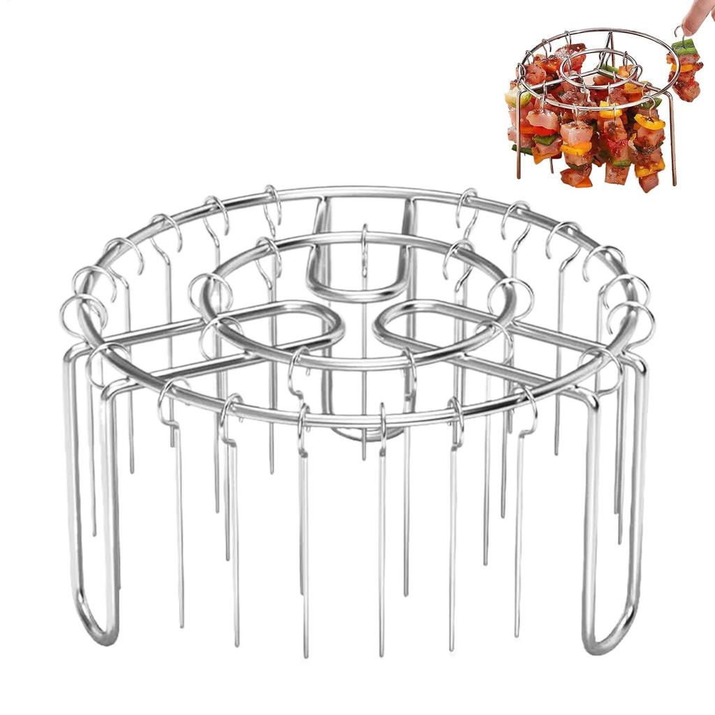 Non-Stick Reusable Oven Rack Air Fryer Skewer Stand Vertical Heat-Resistant Stainless Rust-Proof Ver