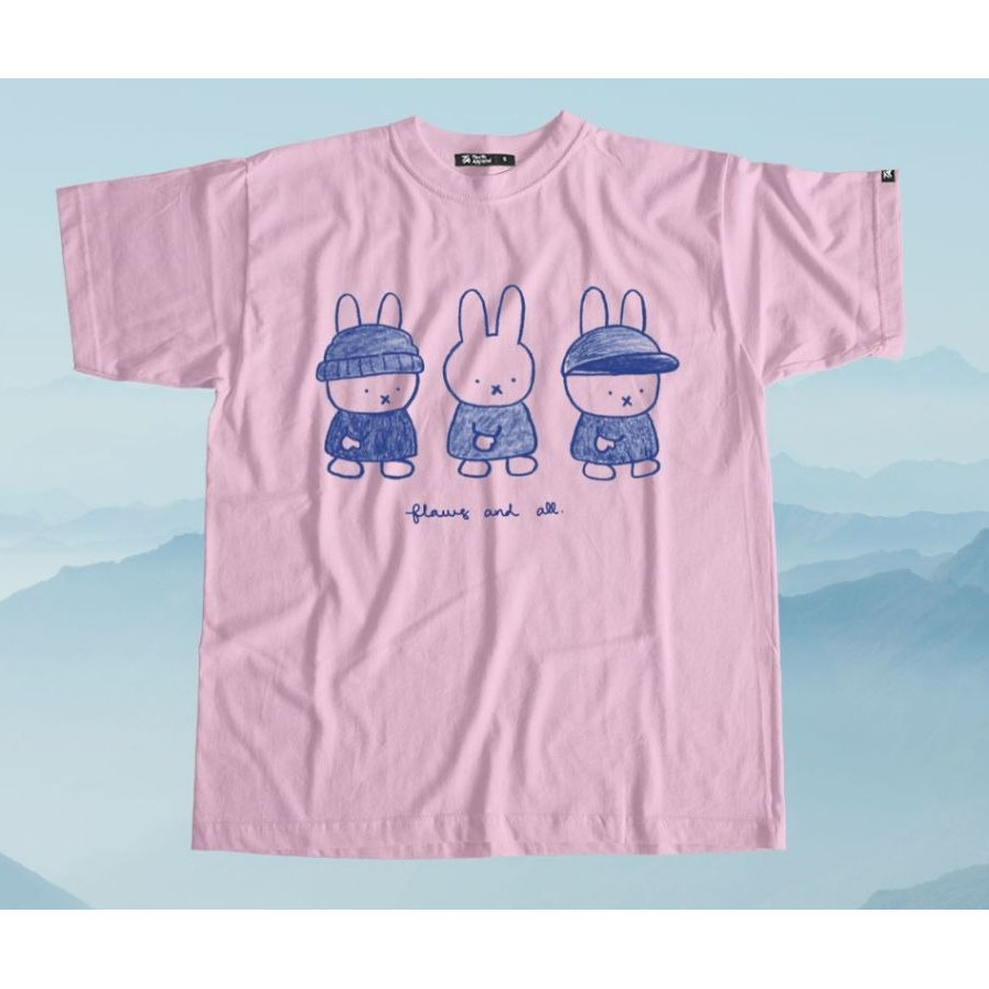 เสื้อยืดผ้าฝ้าย 100% ผู้ชายและผู้หญิงลําลอง Miffy T Shirtf