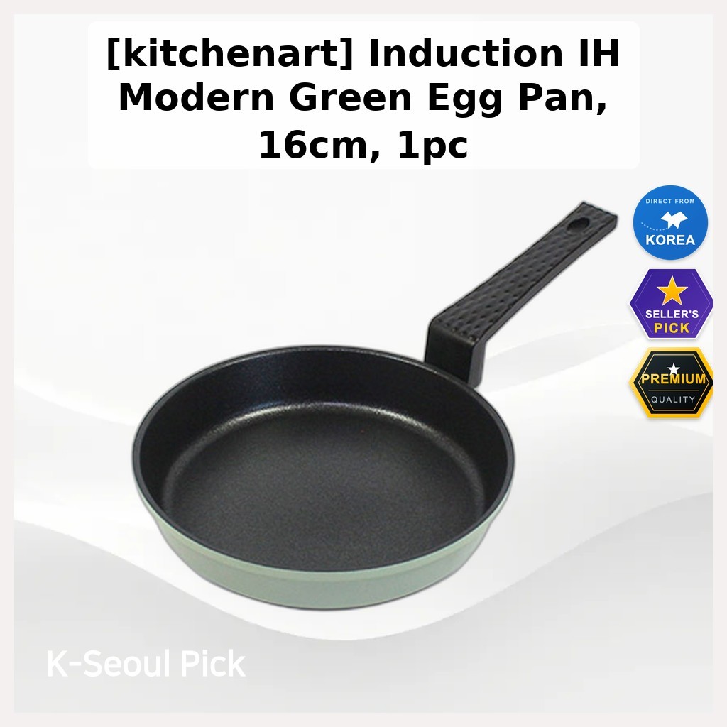 [kitchenart] Induction IH Modern Green Egg Pan, 16cm, 1pc / Korean Egg Pan / Induction Cooking by K-