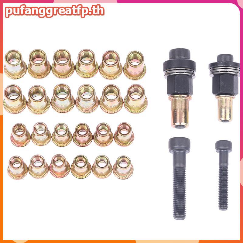 PUCEFP M6 M8 Rivet Nut s Manual Riveter คอลัมน์สแตนเลสหกเหลี่ยมถั่ว AM6SS AM8SS DIY เจาะ Rivet ด้านน