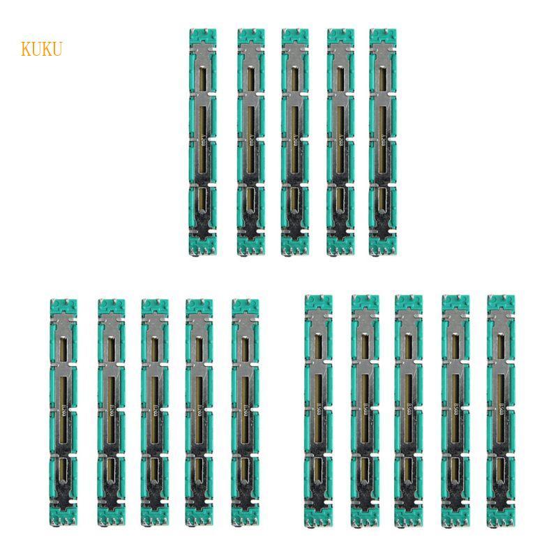 KU* ตัวต้านทาน 5 ชิ้น 75 มม. B103 10KOhm Potentiometer 10K B10K SC6080GH สไลด์ปรับ