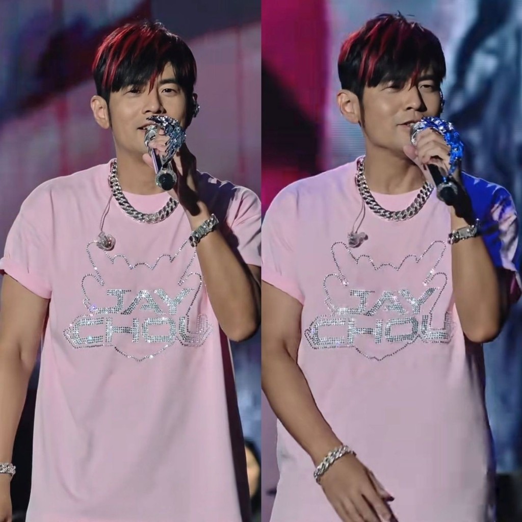 JAY CHOU Nanning Carnival Concert JAY CHOU ร้อนเพชรแขนสั้นเสื้อยืดอุปกรณ์ต่อพ่วงสนับสนุนเสื้อผ้าด้าน