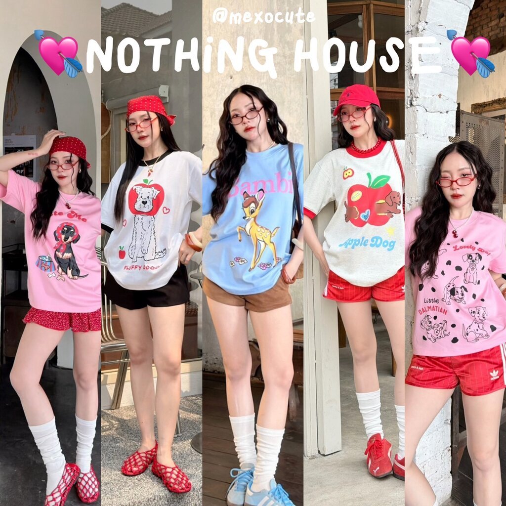 mexocute♡ NOTHING HOUSE รวมเสื้อยืดโอเวอร์ไซส์