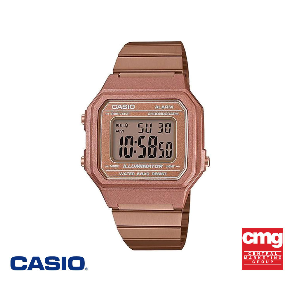 CASIO นาฬิกาข้อมือ CASIO รุ่น B650WC-5ADF วัสดุสเตนเลสสตีล สีโรสโกลด์