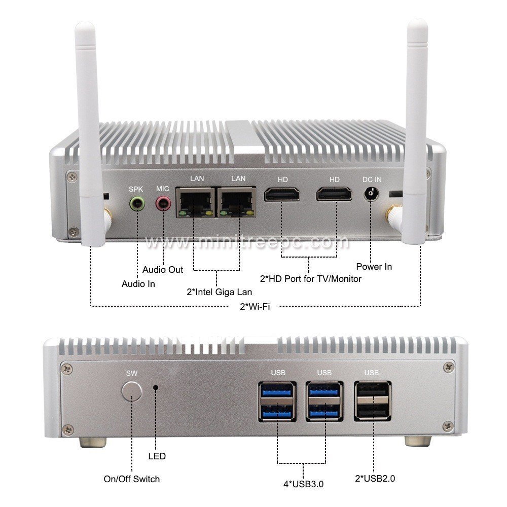 พอร์ต Mini HD Core Desktop Dual Mini pc Office Home Network n3150mini คอมพิวเตอร์ขนาดเล็กสี่โฮสต์ UE