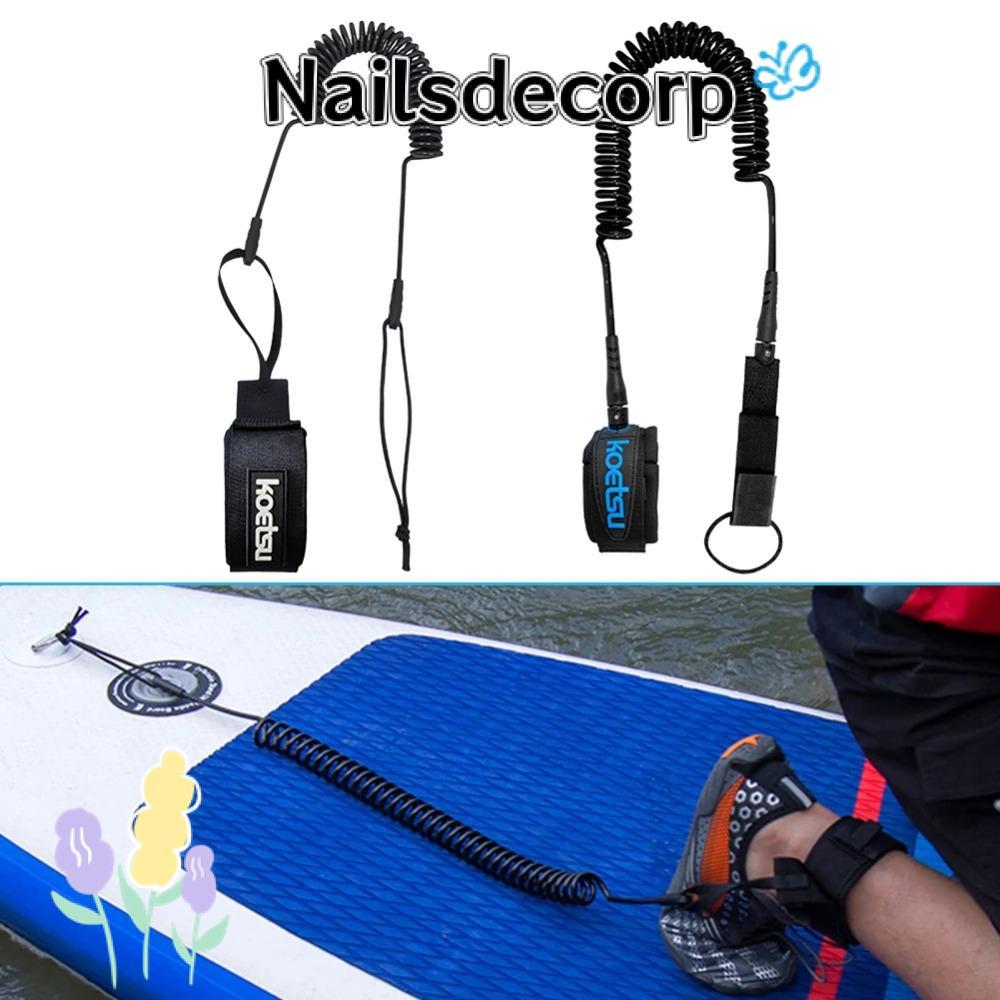 NAILS Sup Board เชือกขาเท้า, TPU Elastic Surfing Safety Hand Rope, Surfing Stand UP ปฏิบัติ Paddle B