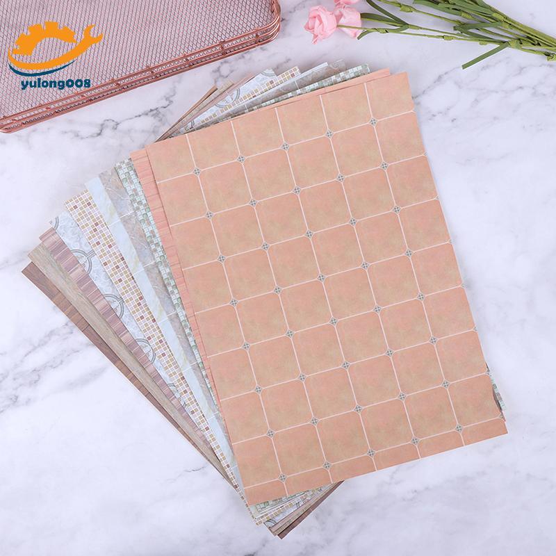 [MR] 1:12 Dollhouse Miniature Floor Wall Paper สําหรับบ้านตุ๊กตาเฟอร์นิเจอร์ตกแต่ง TH