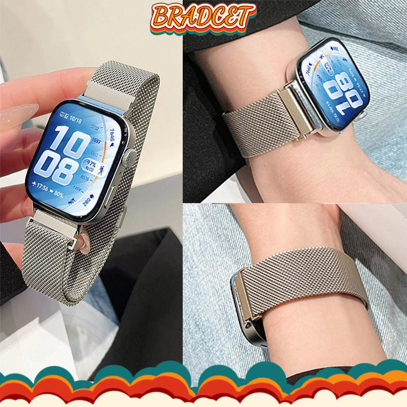 Milanese LOOP STRAP สำหรับ Huawei Watch Fit 5 4 3 / 5 Pro / 4 Pro โลหะสแตนเลสสตีลอุปกรณ์เสริมสำหรับ