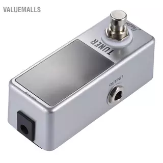 Valuemalls Mini Chromatic Tuner Pedal Effect จอแสดงผล LED True Bypass สำหรับกีตาร์เบส
