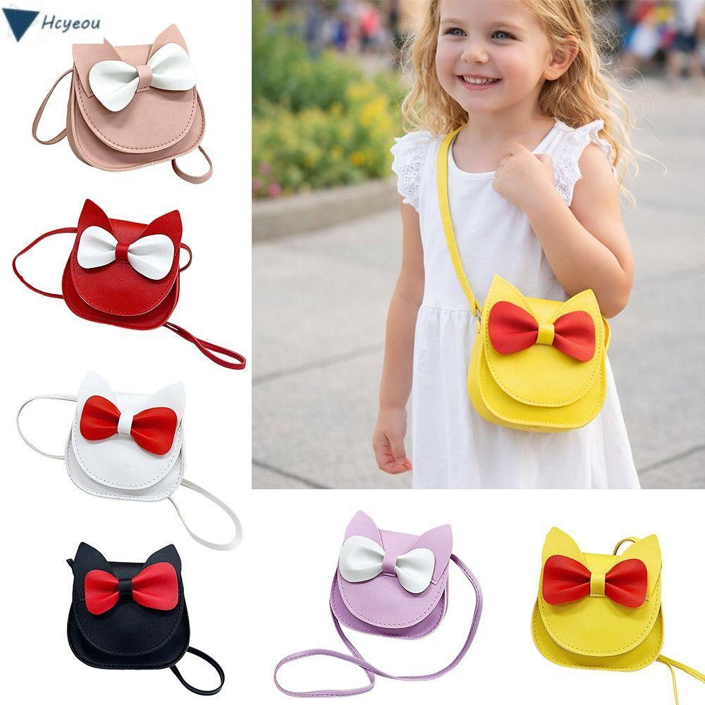 HCYEOU Kids Crossbody Bag, Bow Princess Mini Shoulder Bags, Cute Cartoon Kids Small Bag Children
