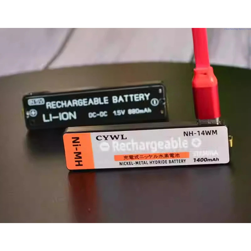 1 pcs 1.5V (1.2V) 1400mAh Walkman เครื่องเล่น CD แบบพกพาแบตเตอรี่หมากฝรั่งพิเศษความจุขนาดใหญ่ DIY แบตเตอรี่ลิเธียมพร้อมพอร์ต TYPE-C
