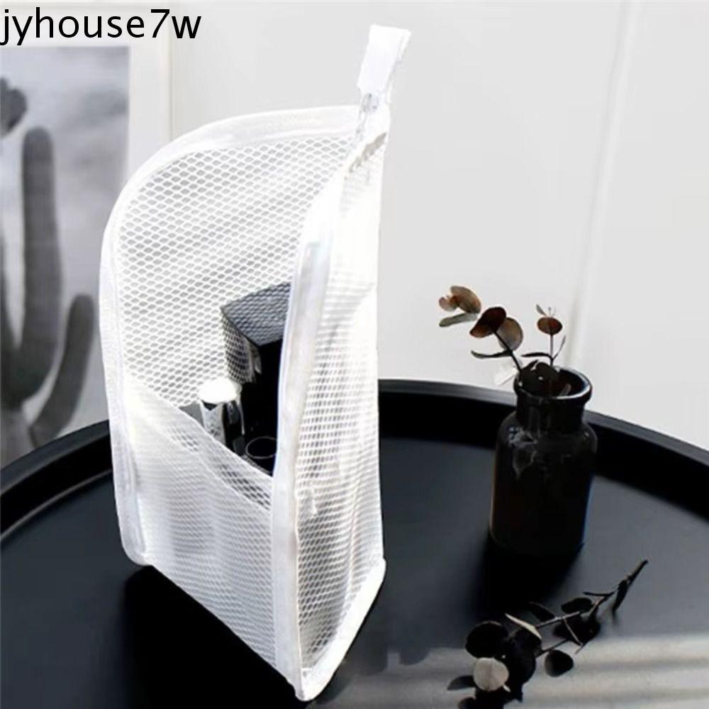 JYHOUSE กระเป๋าเครื่องสําอาง PVC,กันน้ําแนวตั้งออกแบบแปรงสีฟันแป้งกระเป๋า,Simple Space Savingขนาดใหญ่ความจุซิปปิด Travel Makeup Organizer Skin Care Storage