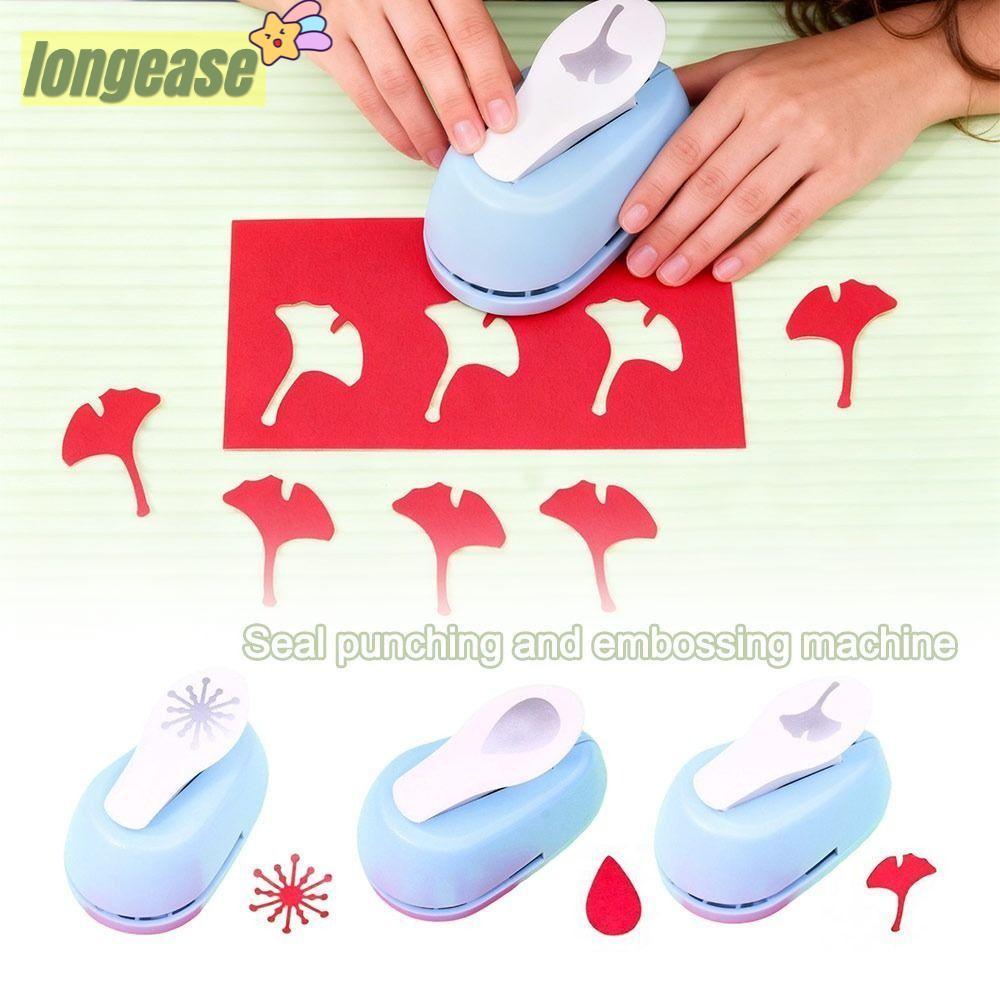 LONGETH Stamp Punch Embosser, Mini Multi-shape Craft Punch, DIY Multi-ขนาดฟัน Puncher Scrapbooking ก
