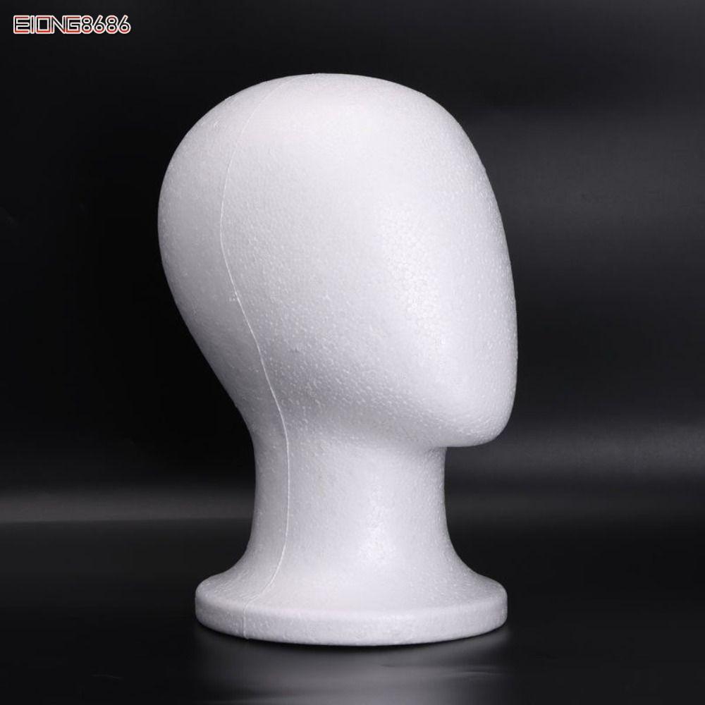 EIONG8686FT หัวหุ่นโฟม, ขาตั้งโชว์วิกผมสีขาวเสถียร, หัว Manikin น้ําหนักเบา
