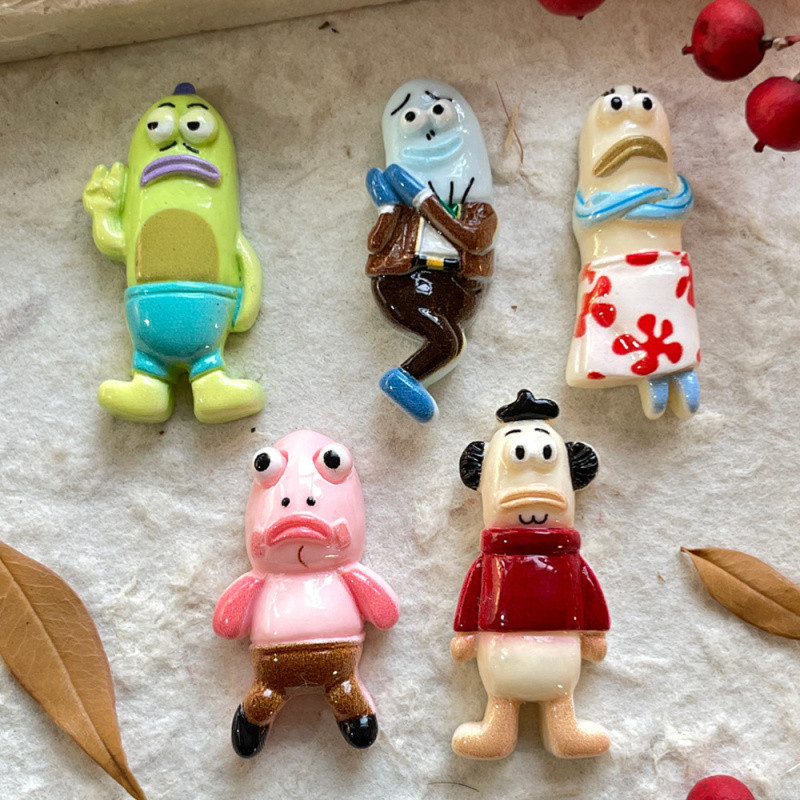 อุปกรณ์เรซิน DIY Biqibao Resident Ugly Fish อุปกรณ์เรซิน DIY Handmade ครีมกาวคลิปผมเคสโทรศัพท์รองเท้าดอกไม้เรซิ่นอุปกรณ์เสริมขนาดเล็ก