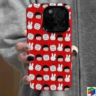 Cherry Maruko สําหรับ Samsung A16/A17/A06/A07/A25/A26/A36/A37/A54/A55/A56/A57 2-in-1 การ์ตูน Niche Hard Case