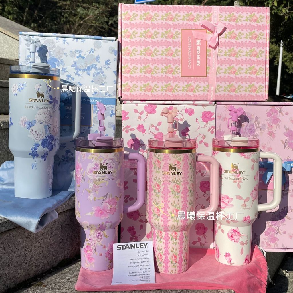 Ice Master Cup Stanley Stanley Flower Series 20OZ/40OZ ถ้วยหนัก