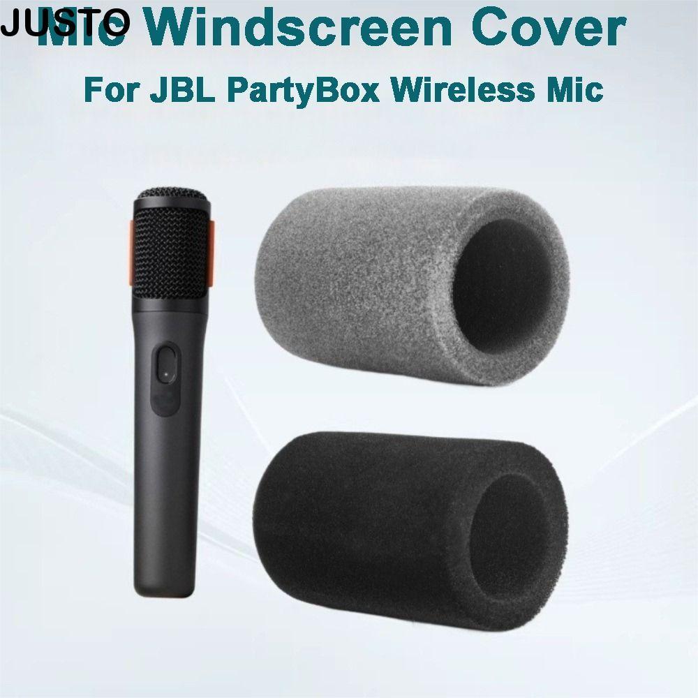 JUSTO 1pcs Mic กระจก, Flocked ฟองน้ําโฟม Windproof ไมโครโฟน,เสียงเปลี่ยน Pop Filter สําหรับ PartyBox สตูดิโอบันทึกเสียงไร้สาย