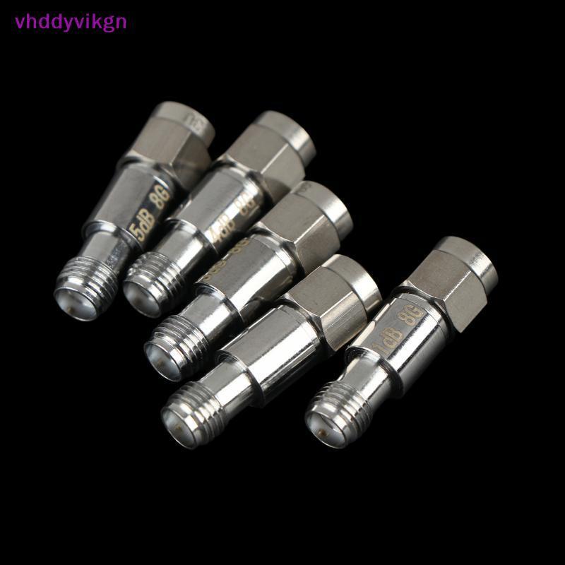 VHDD 2W SMA Coaxial Fix Attenuator DC ถึง 8GHz 1dB 2dB 3dB 4dB 5dB สําหรับสัญญาณความถี่สูงการจับคู่ 