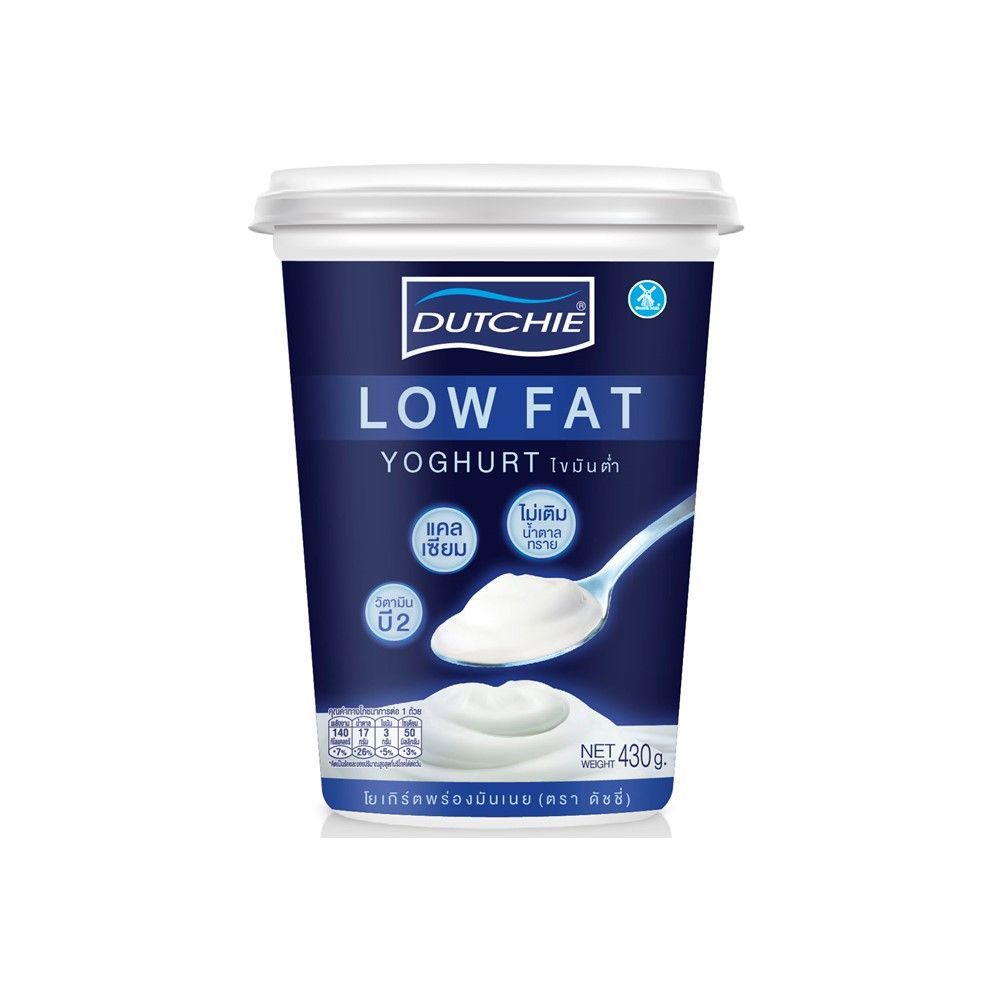 [สินค้าส่งด่วน] ดัชชี่ โยเกิร์ต พร่องมันเนย 430 กรัม DUTCHIE YOGURT LOW FAT 430 G