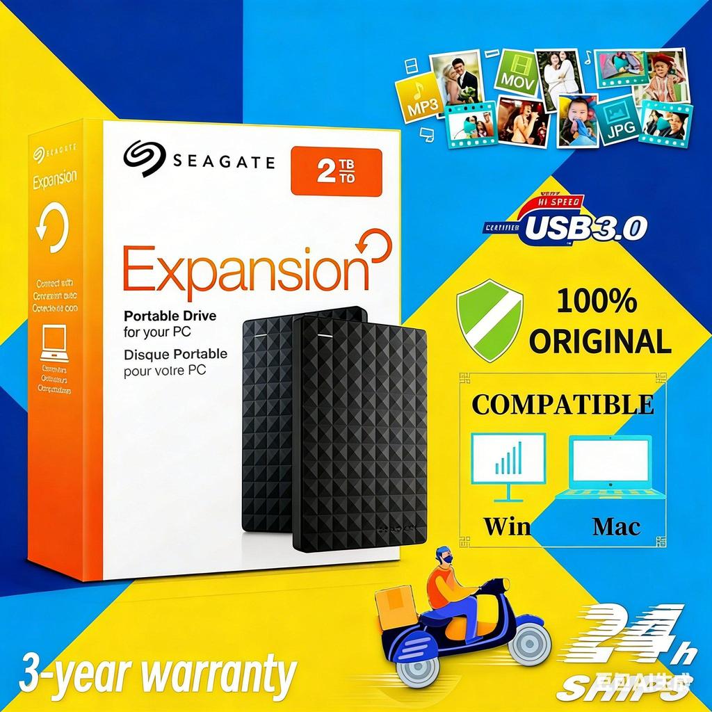 SEAGATE External Harddisk 2TB/4TB/1TB ขนาดเล็ก USB3.0 ส่งไว ราคาดี พร้อมส่ง🚚 สินค้าแนะนำ