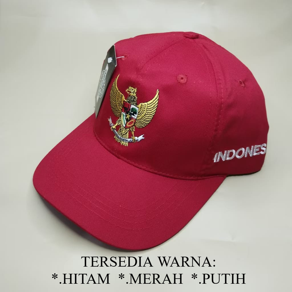 GARUDA BORIDR TWILL BASEBALL HATS FOR ADULT MEN & WOMEN / QUALITY INDONESIAN HATS / READY MAKASSAR