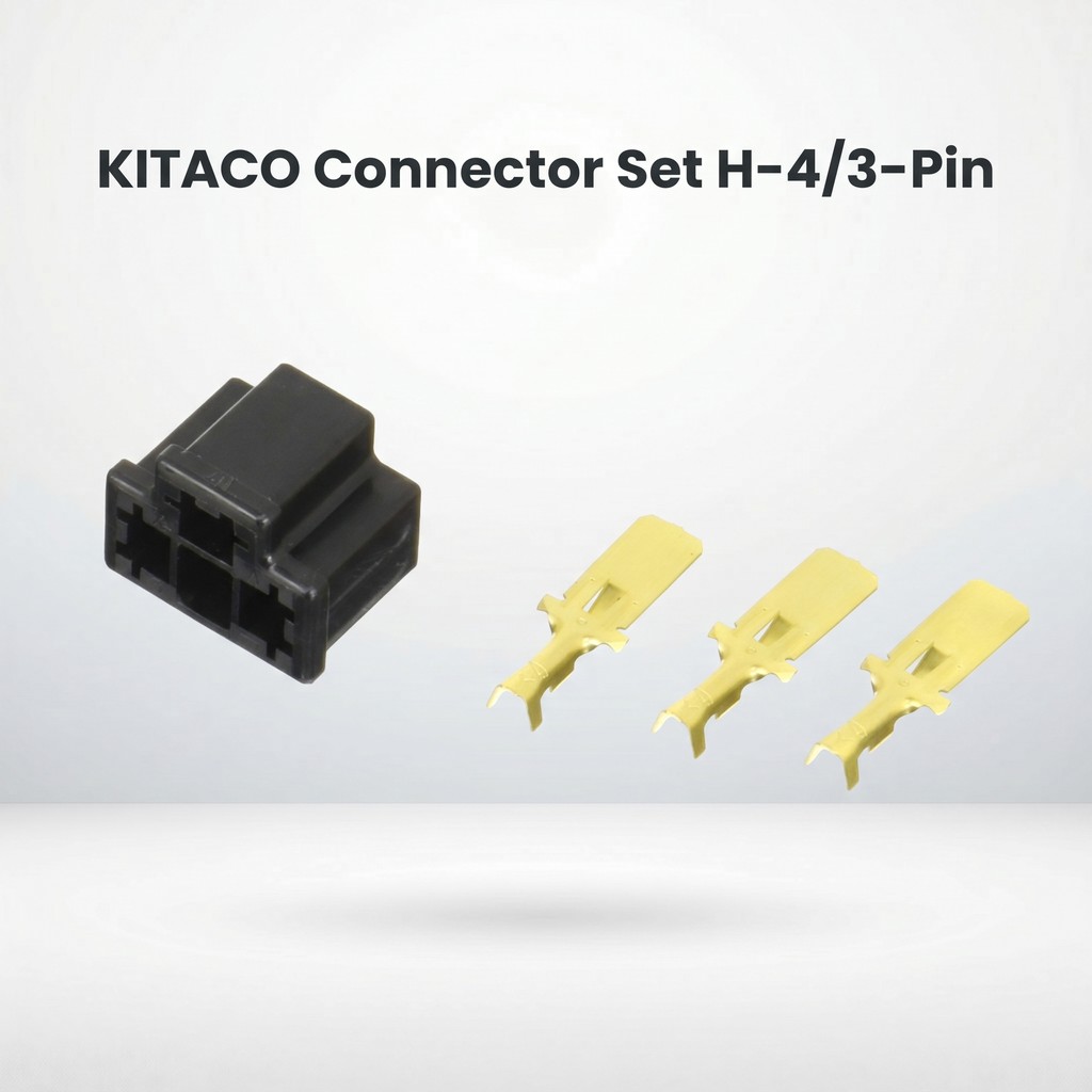 KITACO Connector Set H-4/3-Pin (Male)/1 Set Universal 0900-755-02050