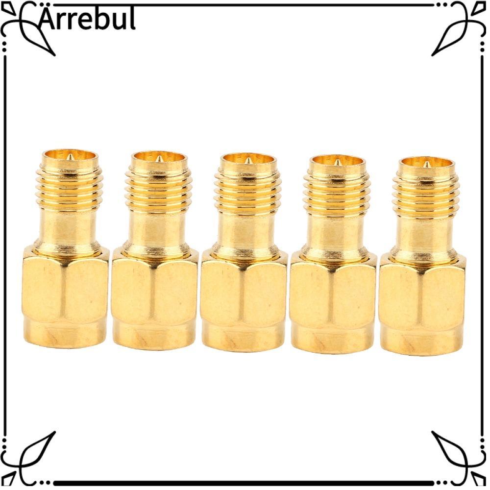 ARREBUL 5PCS SMA ชายกับ SMA หญิง Coaxial Connector, อะแดปเตอร์ชุด Gold SMA Connector, ทนทาน Low Loss