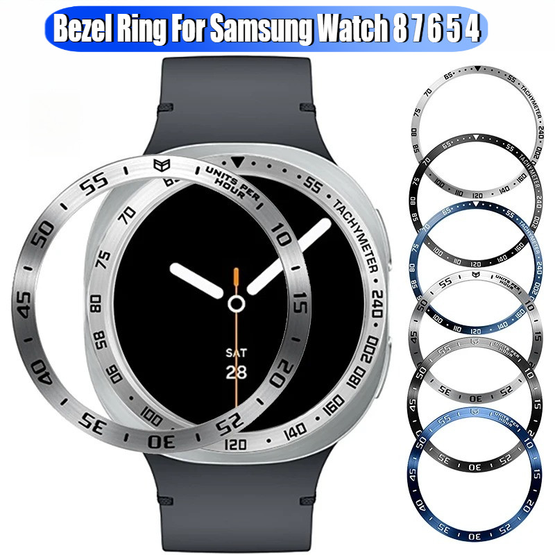 โลหะ BEZEL แหวนสําหรับ Samsung Galaxy Watch9 8 7 6 5 4 40/44 มม.Ultra 47 มม.แหวนหลัก BEZEL สําหรับ G