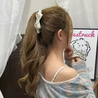 Polka Dot Banana Clip กิ๊บติดผมผู้หญิง สำหรับตกแต่งทรงผม