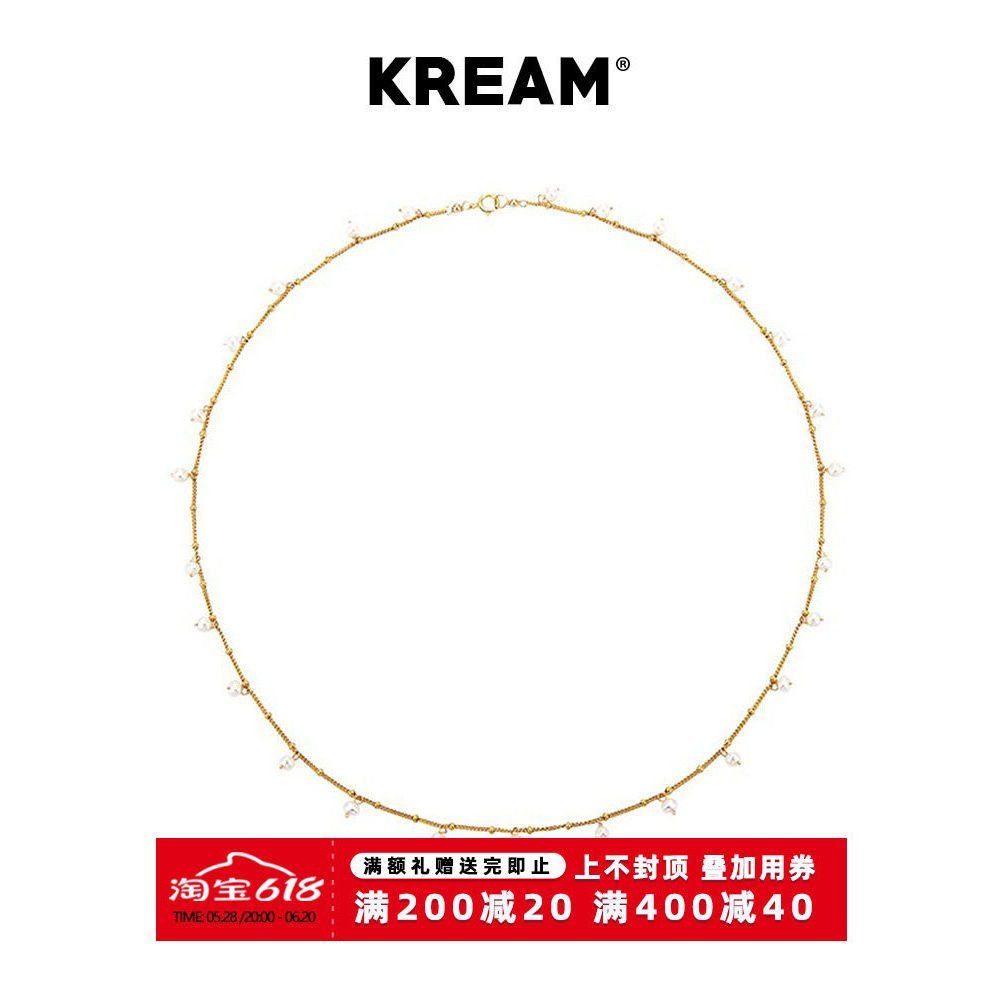 KREAM สร้อยคอมุกทอง 14K สไตล์ Unisex