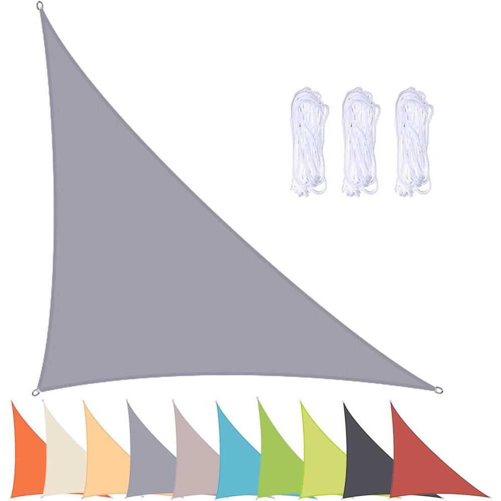 Sun Sail Sun Shade Sail สามเหลี่ยมสําหรับ Patio สวนกันสาดกันน้ํา Canopy กลางแจ้ง Shade Sails กับ Gro