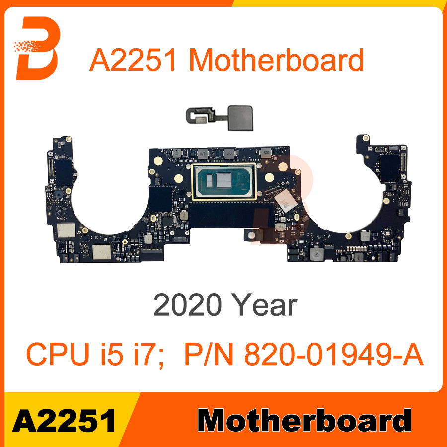 แล็ปท็อป A2251 Logic board สําหรับ Macbook Pro Retina 13 A2251 เมนบอร์ด 820-01949-A i5 i7 512GB 1TB 